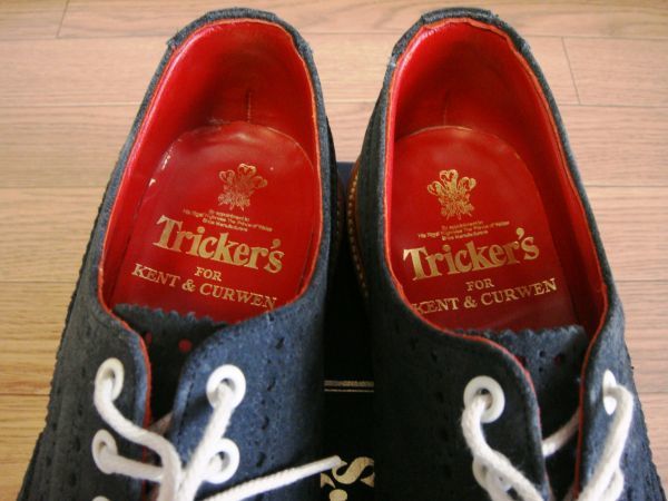 【10回着用】Tricker's m5633 9 黒 トゥスチール付き BOURTON kent & curwen トリッカーズ バートン スエード ブラック_画像7