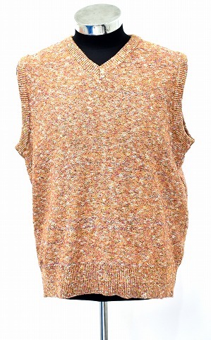 新作グッ KIIT (キート) 引き揃え杢ファンシーヤーンニットベスト KNIT VEST ORANGE MIX 2 Mサイズ 新作グッ KIIT (キート) 引き揃え杢ファンシーヤーンニットベスト KNIT VEST ORANGE MIX 2 Mサイズ