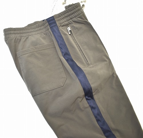 Azuma.（アズマ）Jersey Trousers ジャージトラウザーズ トラックパンツ イージーパンツ 側章 サイドラインパンツ KHAKI 0_画像5