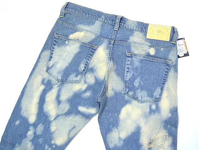 O.C Crew オーシークルー LIGHT STRATCH 5POCKET PANTS ライトストレッチ5ポケットデニムパンツ INDIGO BLUE ハードブリーチ S_画像5