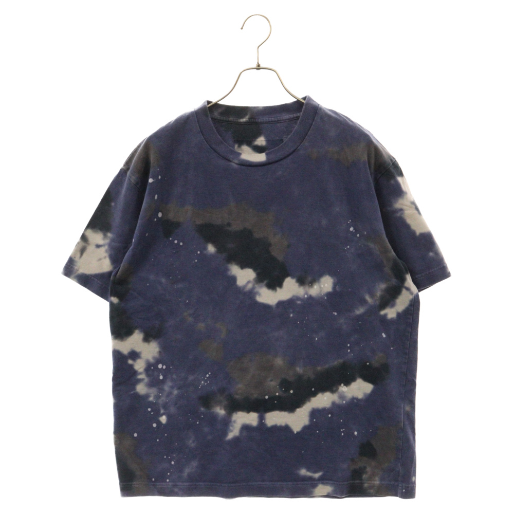 LOUIS VUITTON ルイヴィトン Virgil Abloh バックロゴ タグ カモタイダイTシャツ 半袖カットソー ネイビー RM201M TLC HIY07W