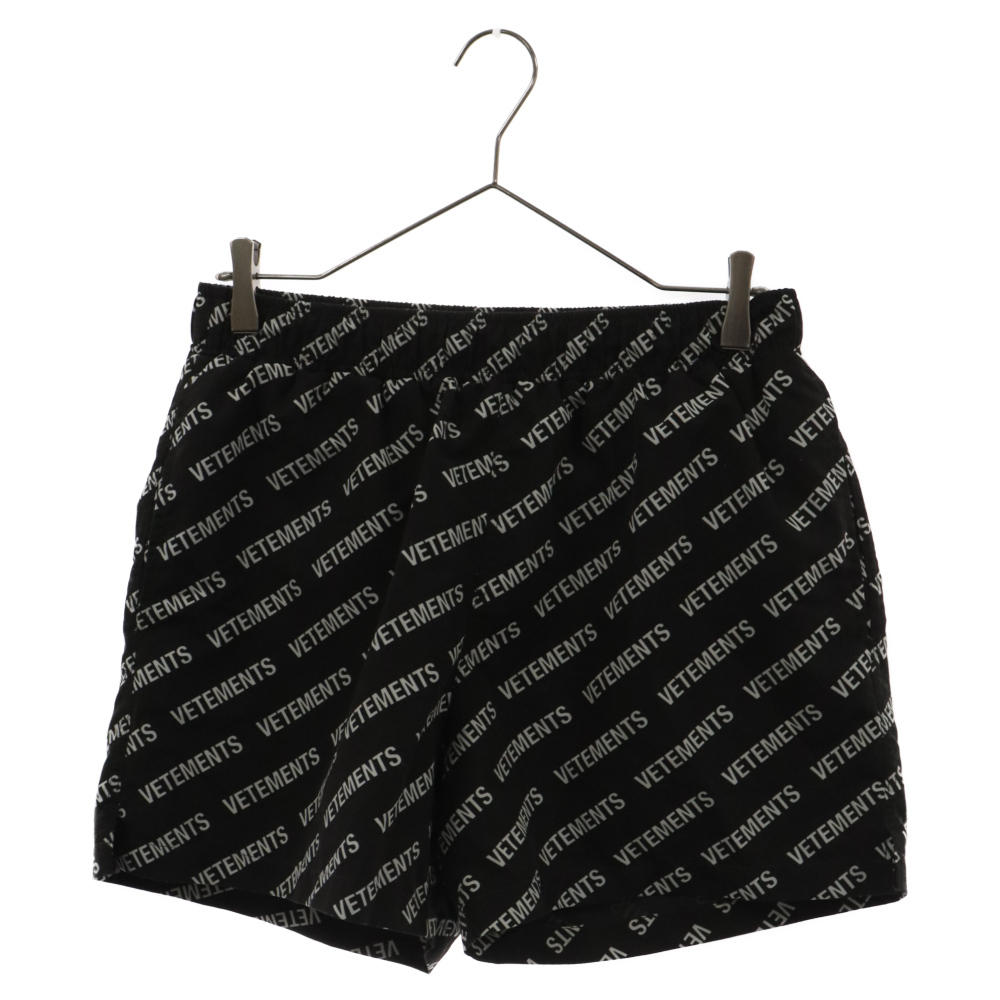 ヴェトモン 21SS All-Over Logo Swimshorts オールオーバーロゴスイムショーツ ウォーターショーツ ショートパンツ ブラック ME51PA500W
