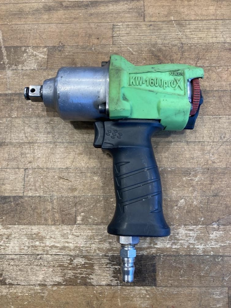 020♪ジャンク品・即決価格♪空研 常圧エアインパクトレンチ KW-1600proX ソケット部分Oリングゴム製代替部品のためジャンク