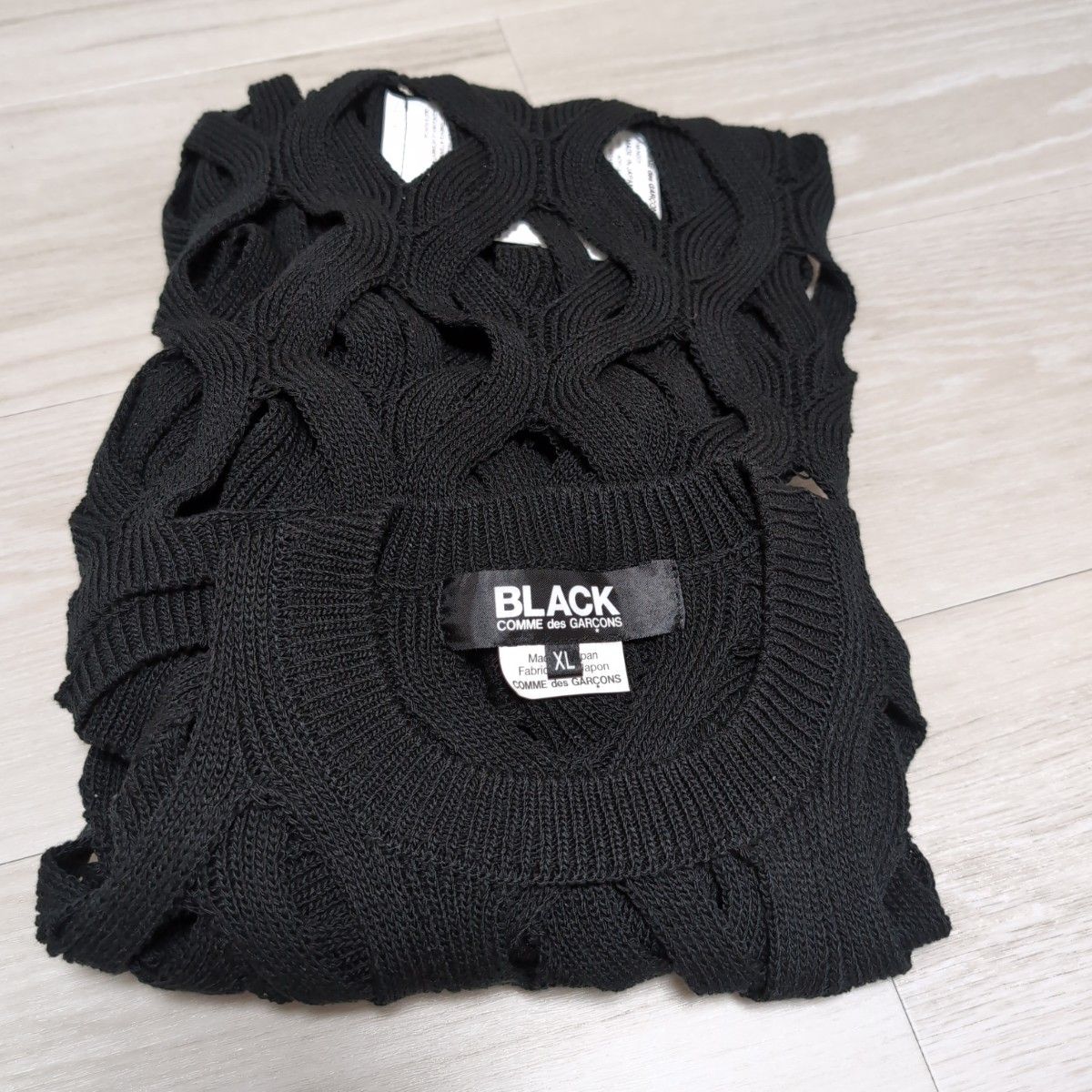 ブラックコムデギャルソン BLACK メッシュニット セーター ブラックコムデギャルソン BLACK メッシュニット セーター