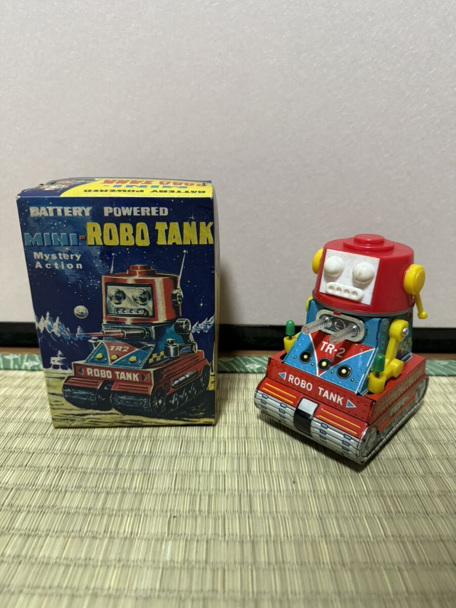 野村トーイ ミニロボタンク TR2 ブリキ 当時物 電池 MINI ROBO 野村トーイ ミニロボタンク TR2 ブリキ 当時物 電池 MINI ROBO