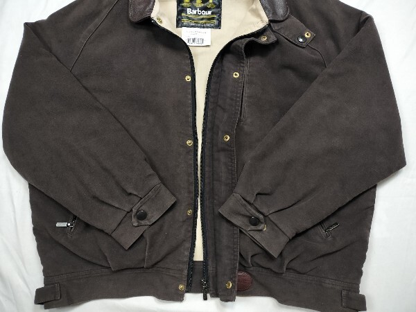 90s BARBOUR moleskin blouson XL バブアー ブラウン 90s BARBOUR moleskin blouson XL バブアー ブラウン