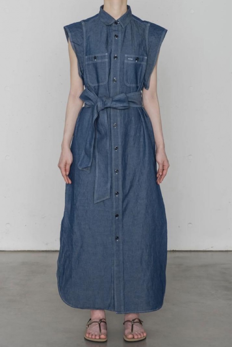24ss HYKE CHAMBRAY DRESS ハイク シャンブレー ドレス 24ss HYKE CHAMBRAY DRESS ハイク シャンブレー ドレス