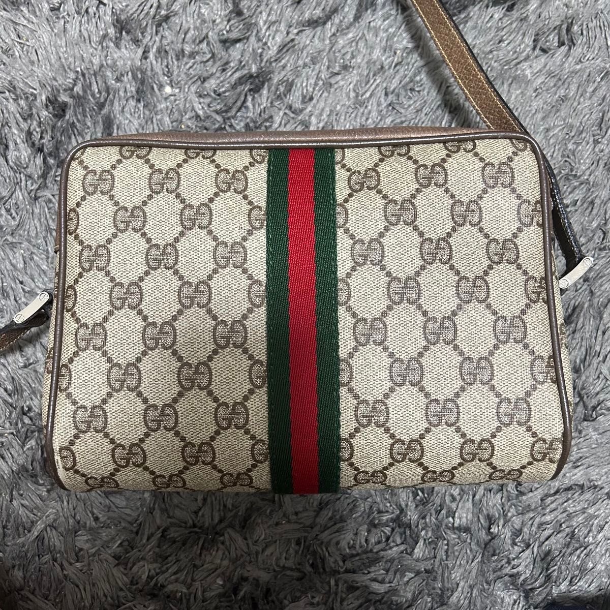 GUCCI シェリーライン ショルダーバッグ グッチ レザー GG柄 GUCCI シェリーライン ショルダーバッグ グッチ レザー GG柄