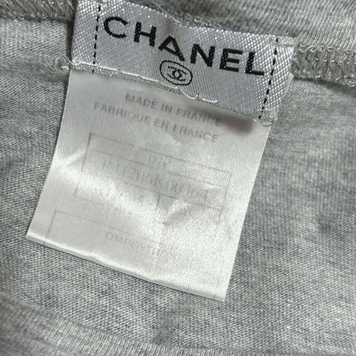 状態良 CHANEL シャネル ビーズ ロゴ Tシャツ 半袖 カットソー 状態良 CHANEL シャネル ビーズ ロゴ Tシャツ 半袖 カットソー