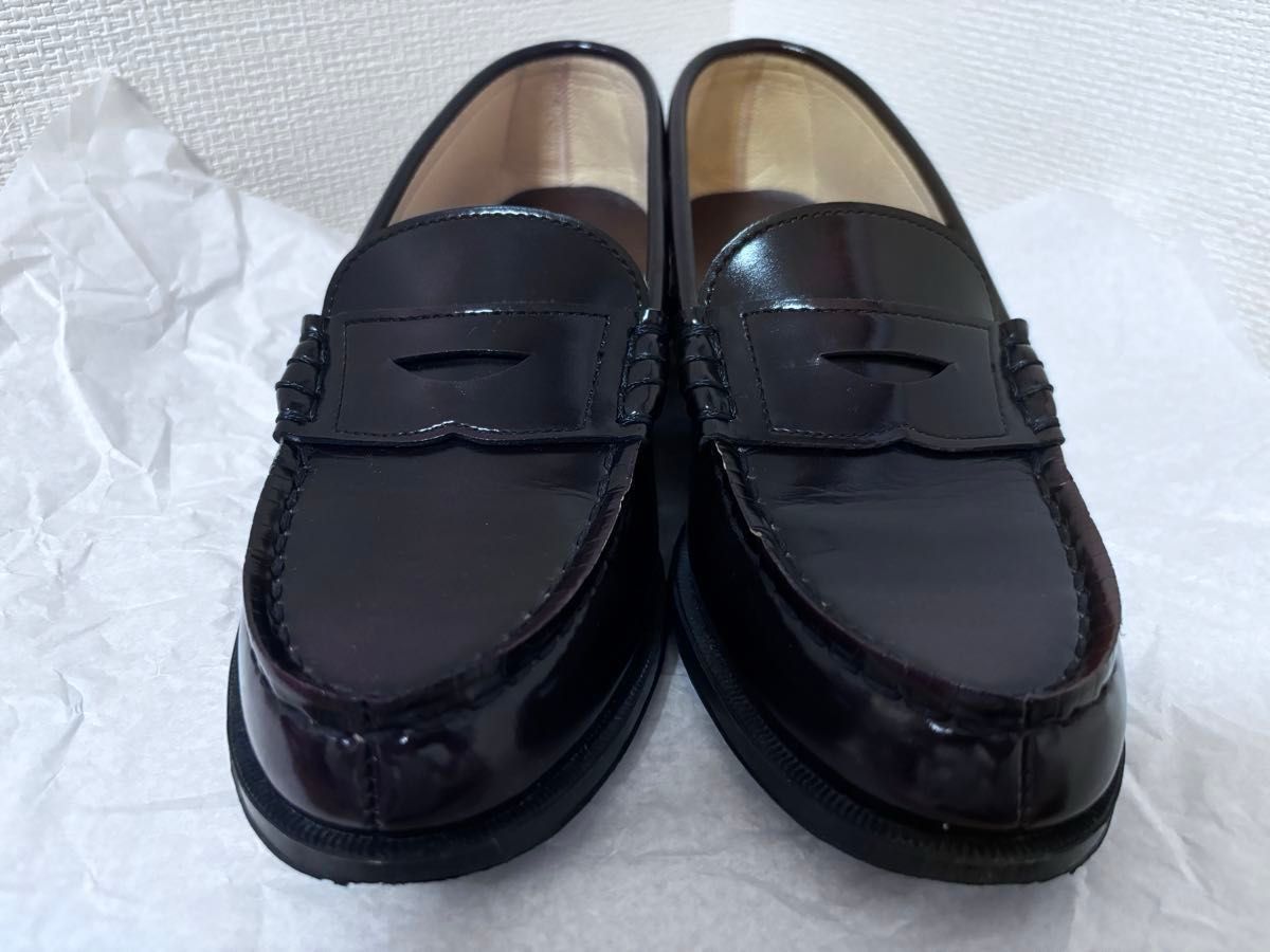 美品 イーストボーイ ハルタコラボ ローファー 24センチ 茶 合皮 美品 イーストボーイ ハルタコラボ ローファー 24センチ 茶 合皮