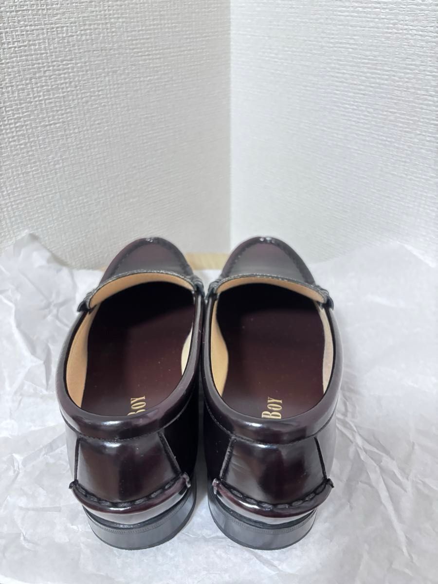 美品 イーストボーイ ハルタコラボ ローファー 24センチ 茶 合皮 美品 イーストボーイ ハルタコラボ ローファー 24センチ 茶 合皮