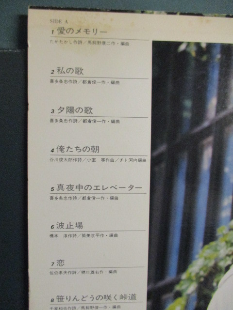 松崎しげる ： ベスト・ヒット・アルバム LP // 愛のメモリー / 5点で送料無料_画像3