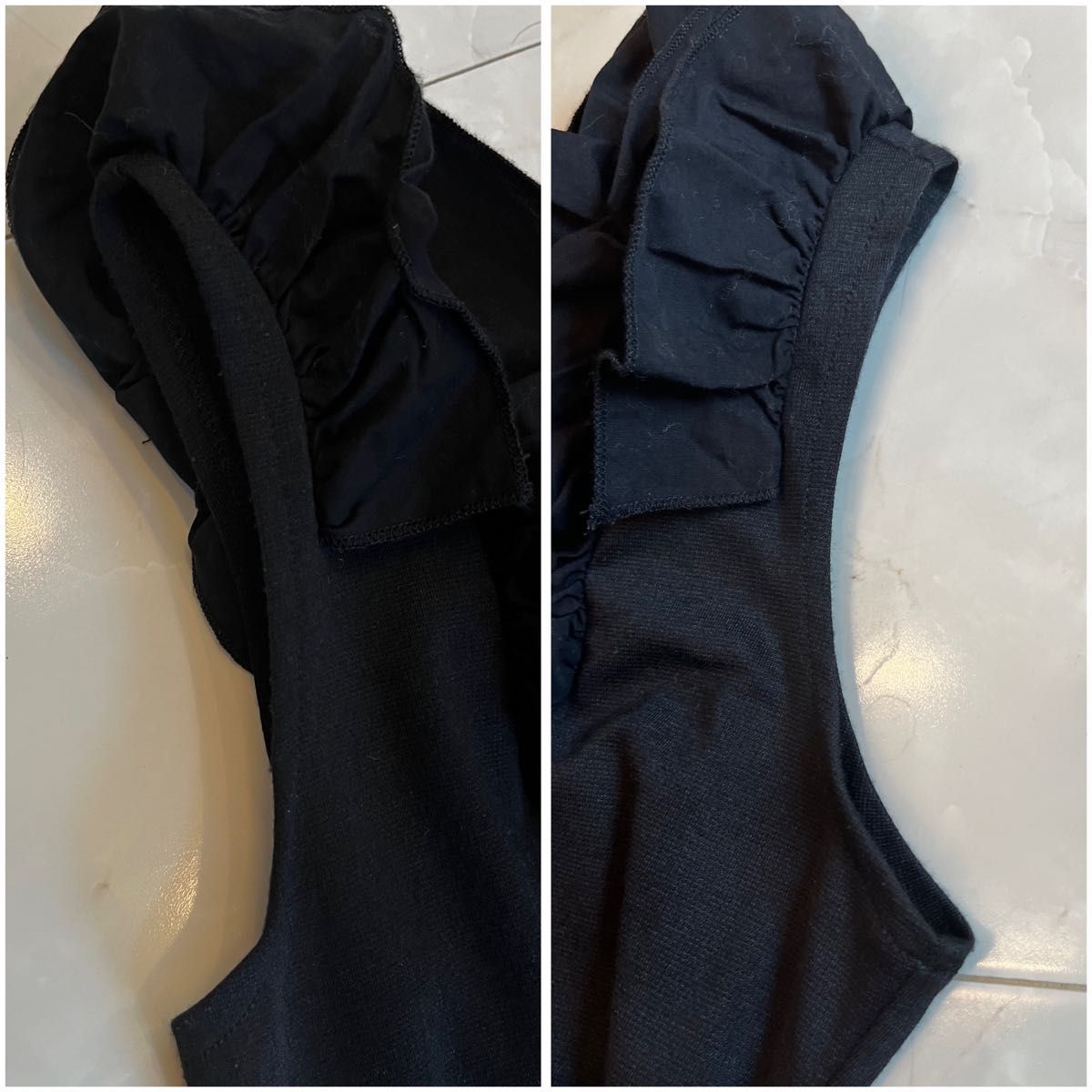 ザラ ZARA フリル袖・フリルショルダー タンクトップ Vネック ザラ ZARA フリル袖・フリルショルダー タンクトップ Vネック