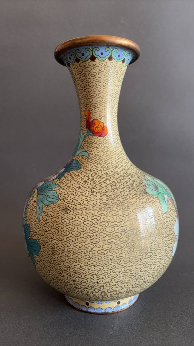古美術 武蔵】売り尽くし・景泰藍花瓶A・七宝焼き・花道・手作り 古美術 武蔵】売り尽くし・景泰藍花瓶A・七宝焼き・花道・手作り