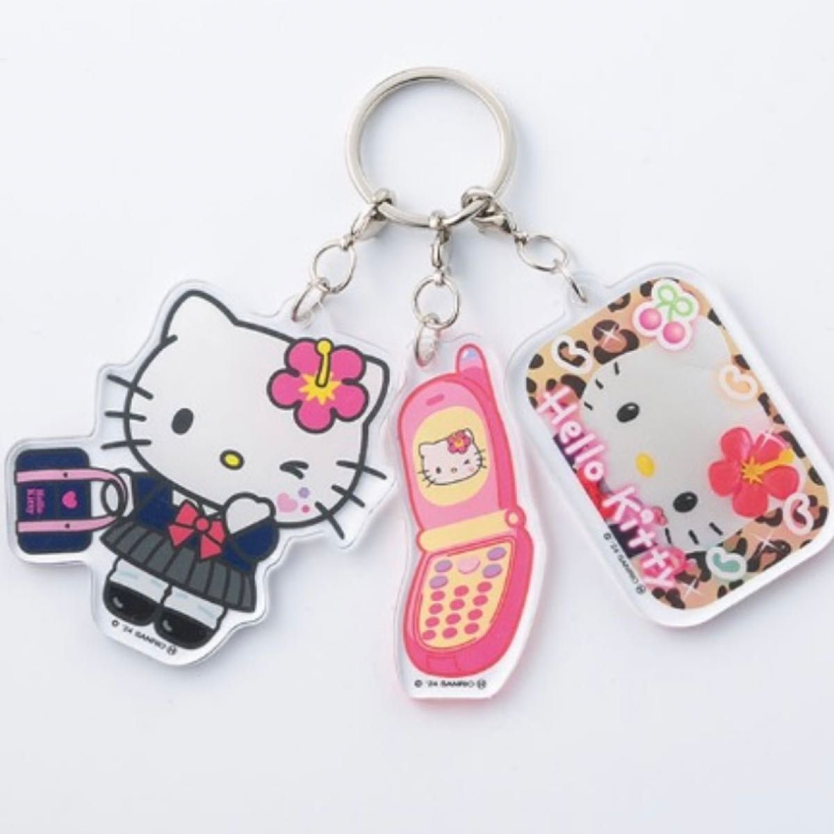 キティ キティちゃん アベイル 3連アクリルチャーム ギャル キティ キティちゃん アベイル 3連アクリルチャーム ギャル