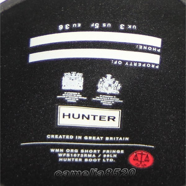 ハンター オリジナルショートフリンジブーツ 黒 ブラック US5F UK3 EU 36 約22cm 美品 使用僅か HUNTER Original Short Fringe Boot_画像5