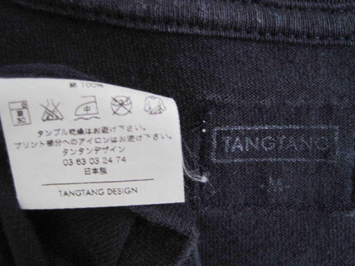 TANG TANG タンタン　 プリントチェックポケットTシャツ M_画像2