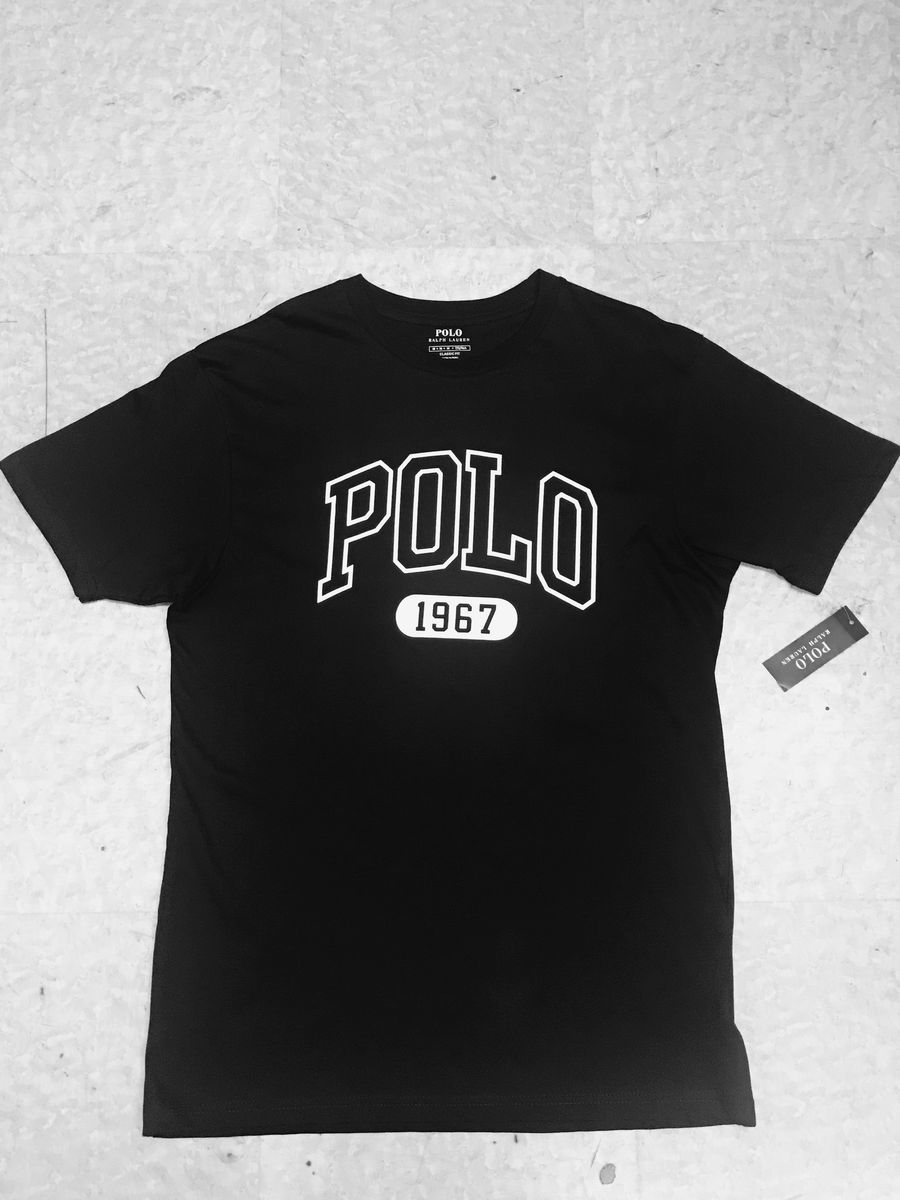 USA正規品【XL】 POLO ポロ RALPH LAUREN ラルフローレン Arch アーチロゴ 半袖 クルーネック Ｔシャツ 綿100% 黒 ブラック 新品_画像1