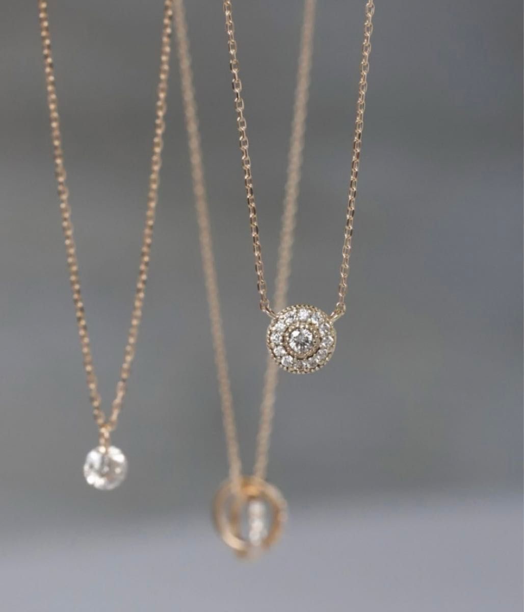 Siena Rose アントルメ K10 YG ダイヤモンド ネックレス Siena Rose アントルメ K10 YG ダイヤモンド ネックレス