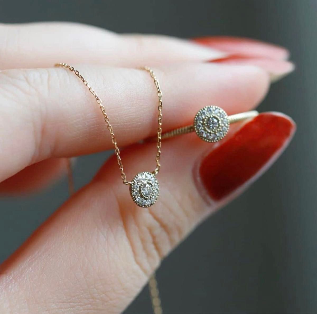 Siena Rose アントルメ K10 YG ダイヤモンド ネックレス Siena Rose アントルメ K10 YG ダイヤモンド ネックレス