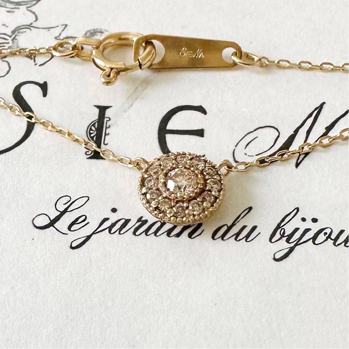 Siena Rose アントルメ K10 YG ダイヤモンド ネックレス Siena Rose アントルメ K10 YG ダイヤモンド ネックレス