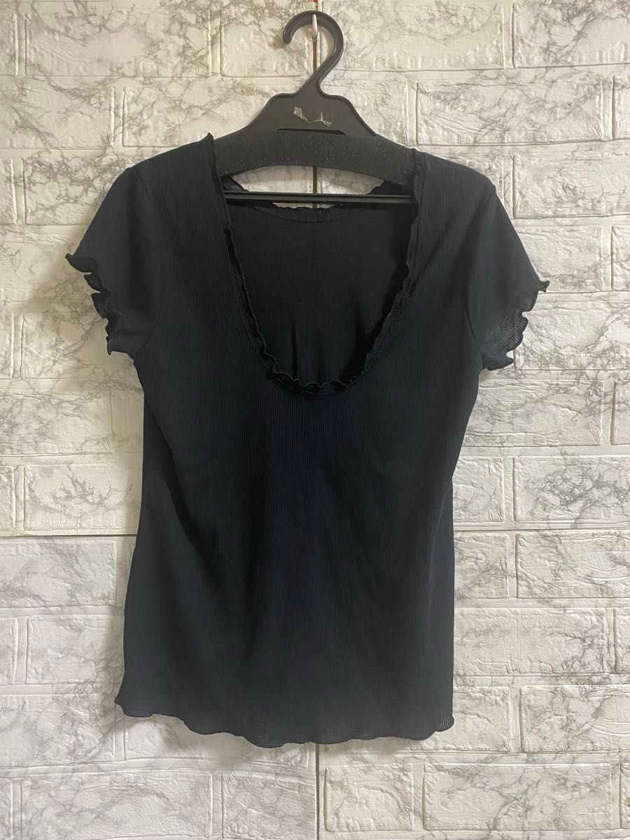 NIKE ナイキ 背中開き リブトップス 半袖カットソー Tシャツ NIKE ナイキ 背中開き リブトップス 半袖カットソー Tシャツ