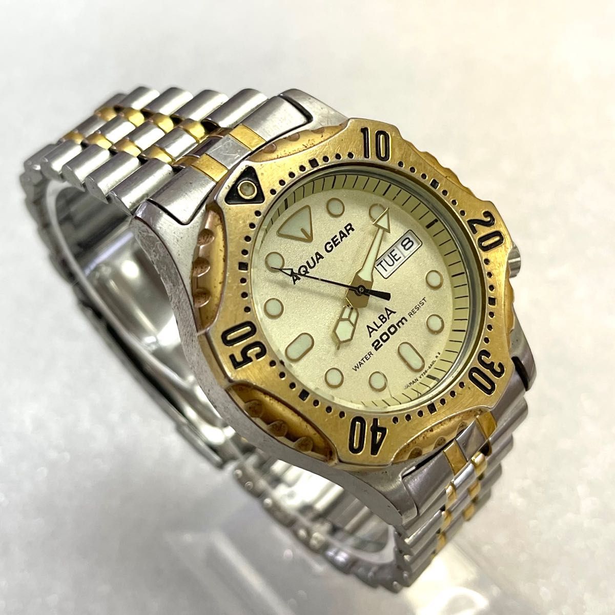 稼働 ALBA AQUA GEAR メンズ腕時計 ダイバーウォッチ SEIKO 稼働 ALBA AQUA GEAR メンズ腕時計 ダイバーウォッチ SEIKO