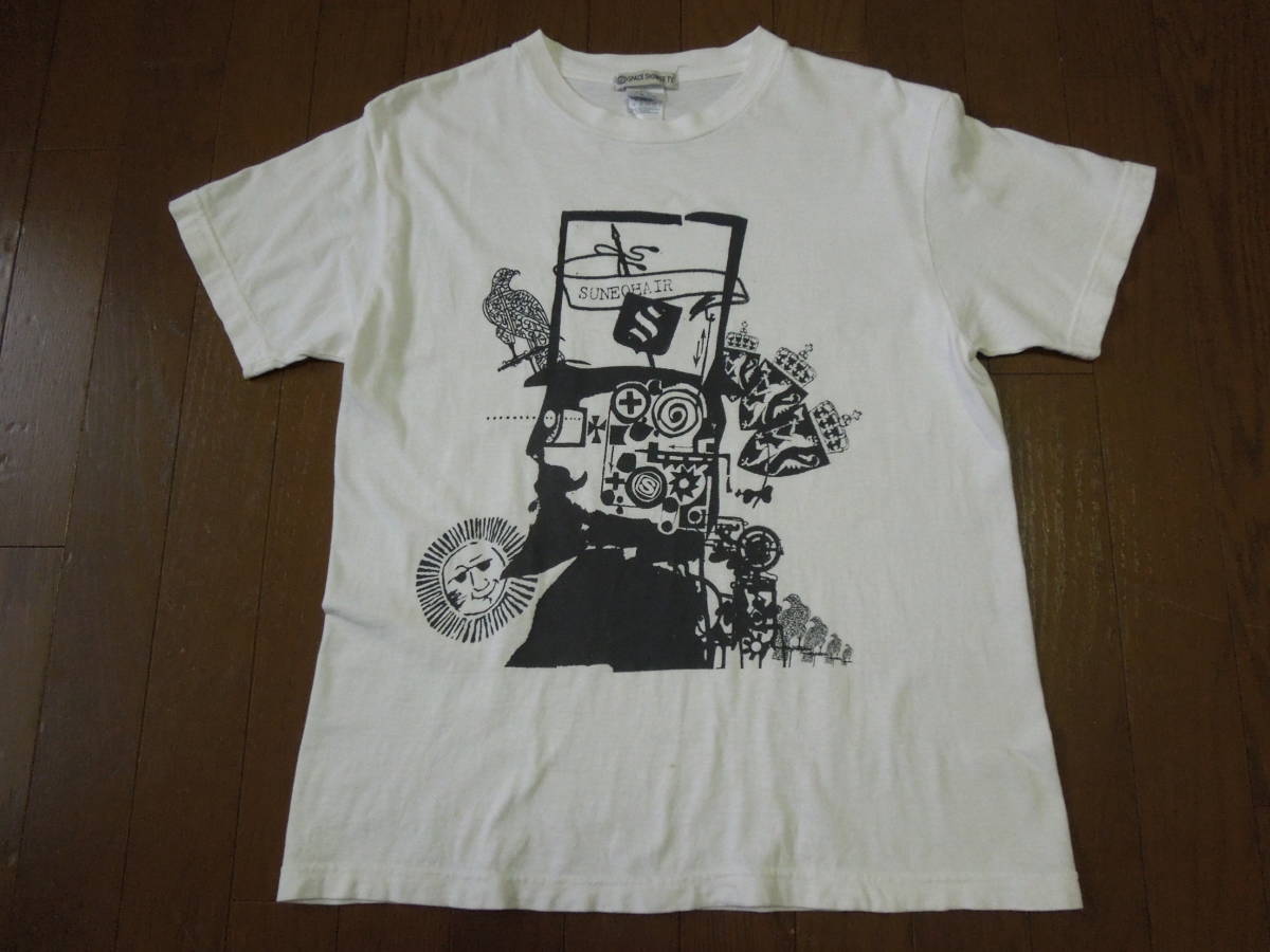  Space shower TV Sune o hair - T-shirt size :S white rare!