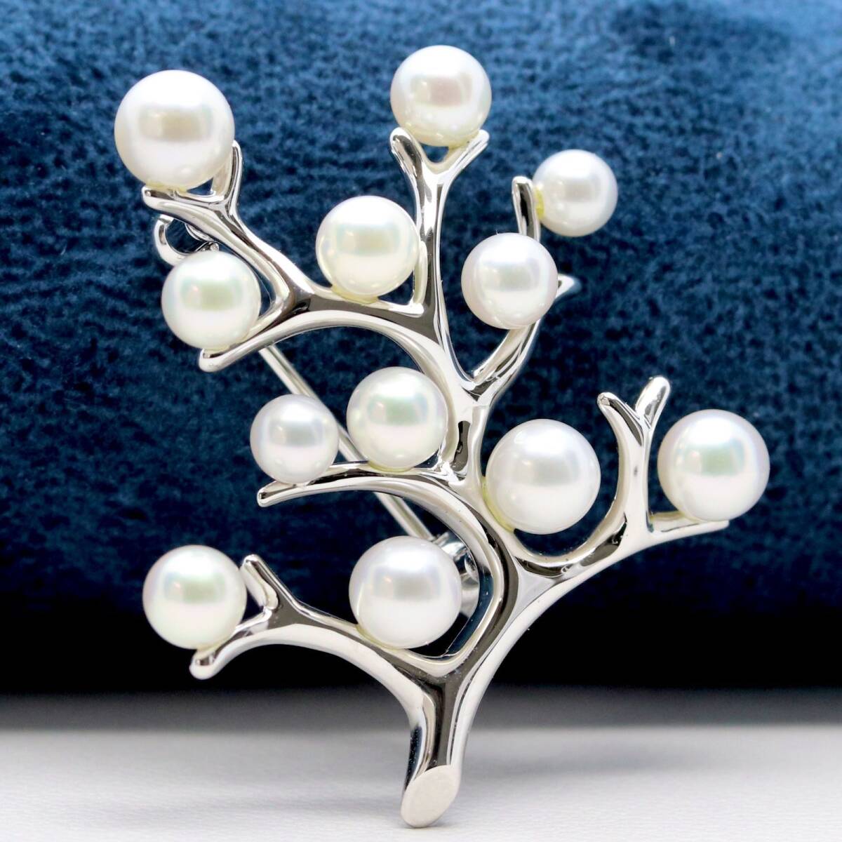 美品 ミキモト 幸福の木 パール ブローチ シルバー MIKIMOTO/24 美品 ミキモト 幸福の木 パール ブローチ シルバー MIKIMOTO/24