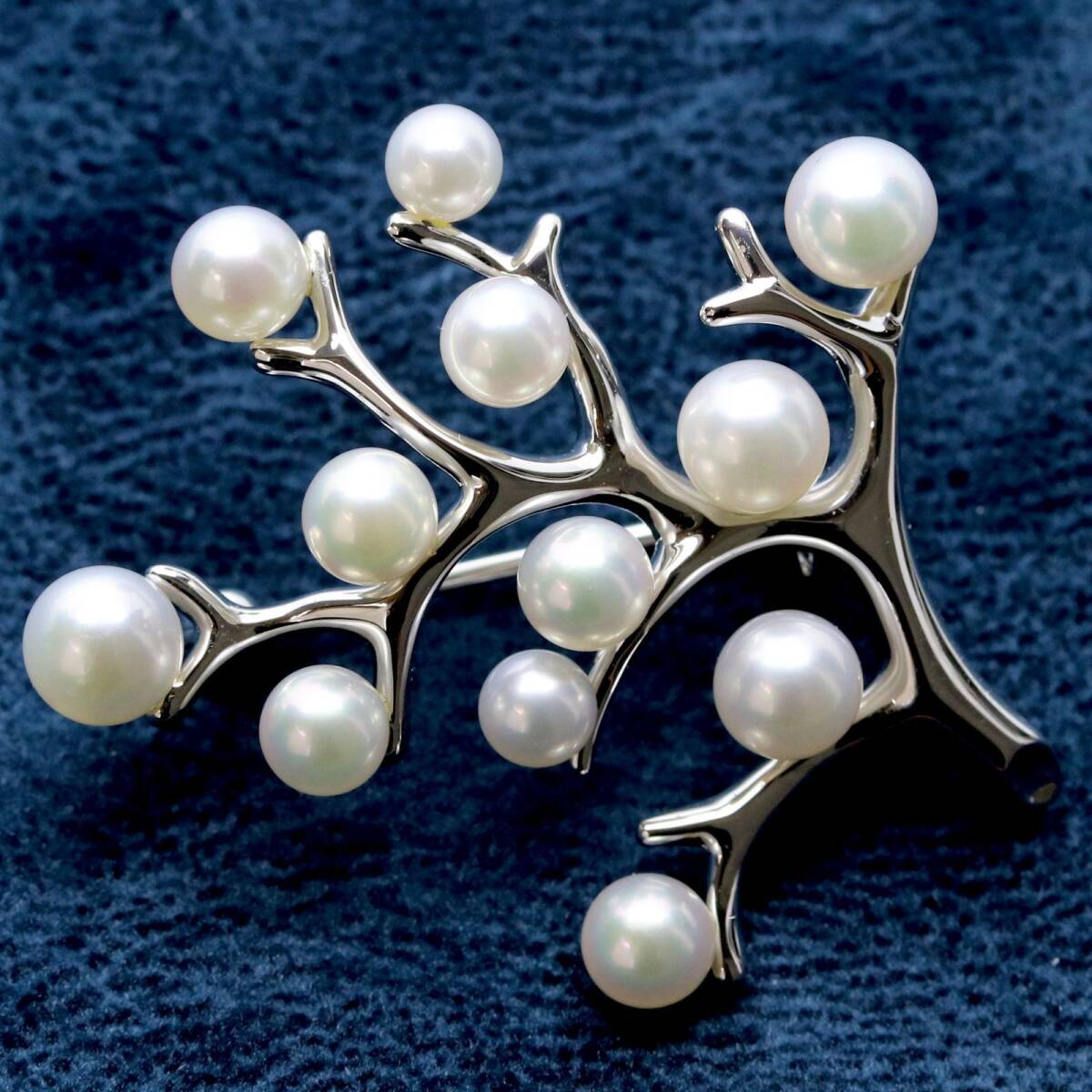 美品 ミキモト 幸福の木 パール ブローチ シルバー MIKIMOTO/24 美品 ミキモト 幸福の木 パール ブローチ シルバー MIKIMOTO/24