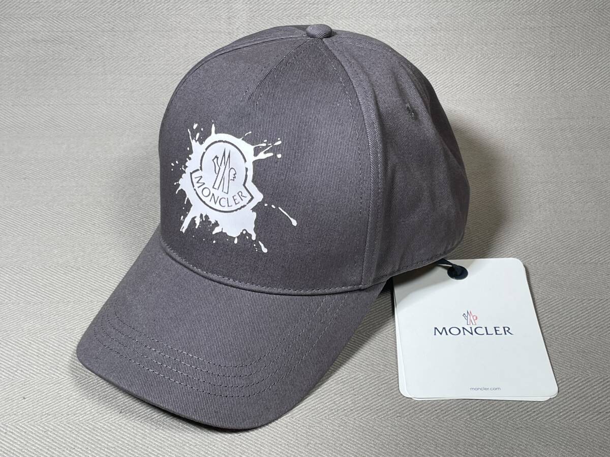  new goods genuine article Moncler MONCLER Logo cap hat gray white Baseball cap hat 