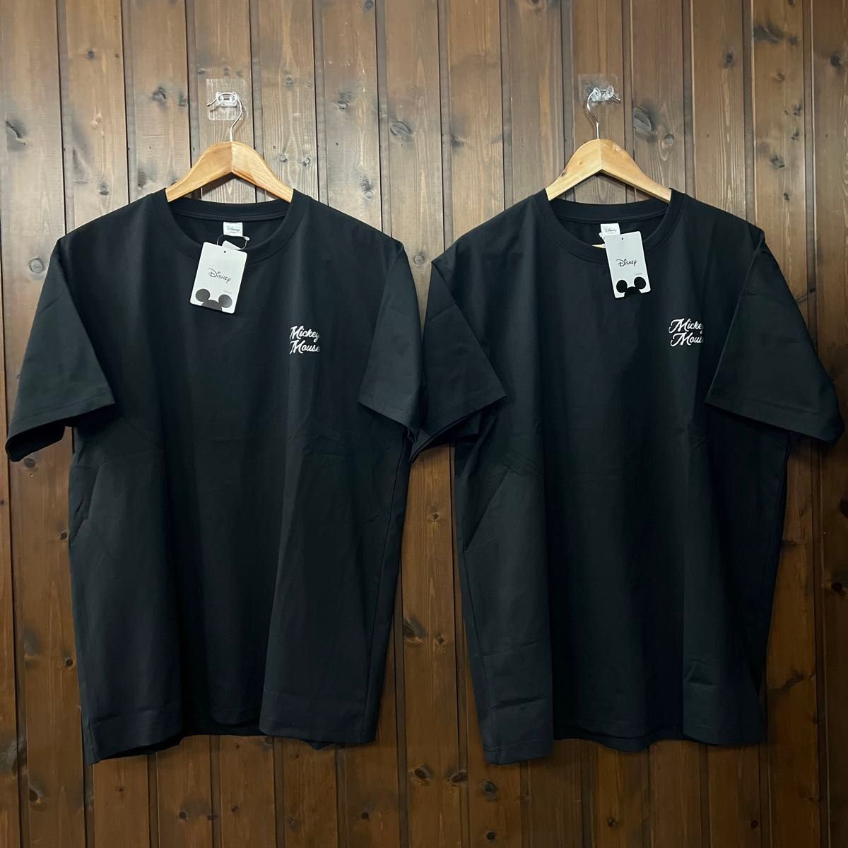 新品未使用 M L ペア ユニセックス Tシャツ ミッキー 2枚セット 新品未使用 M L ペア ユニセックス Tシャツ ミッキー 2枚セット