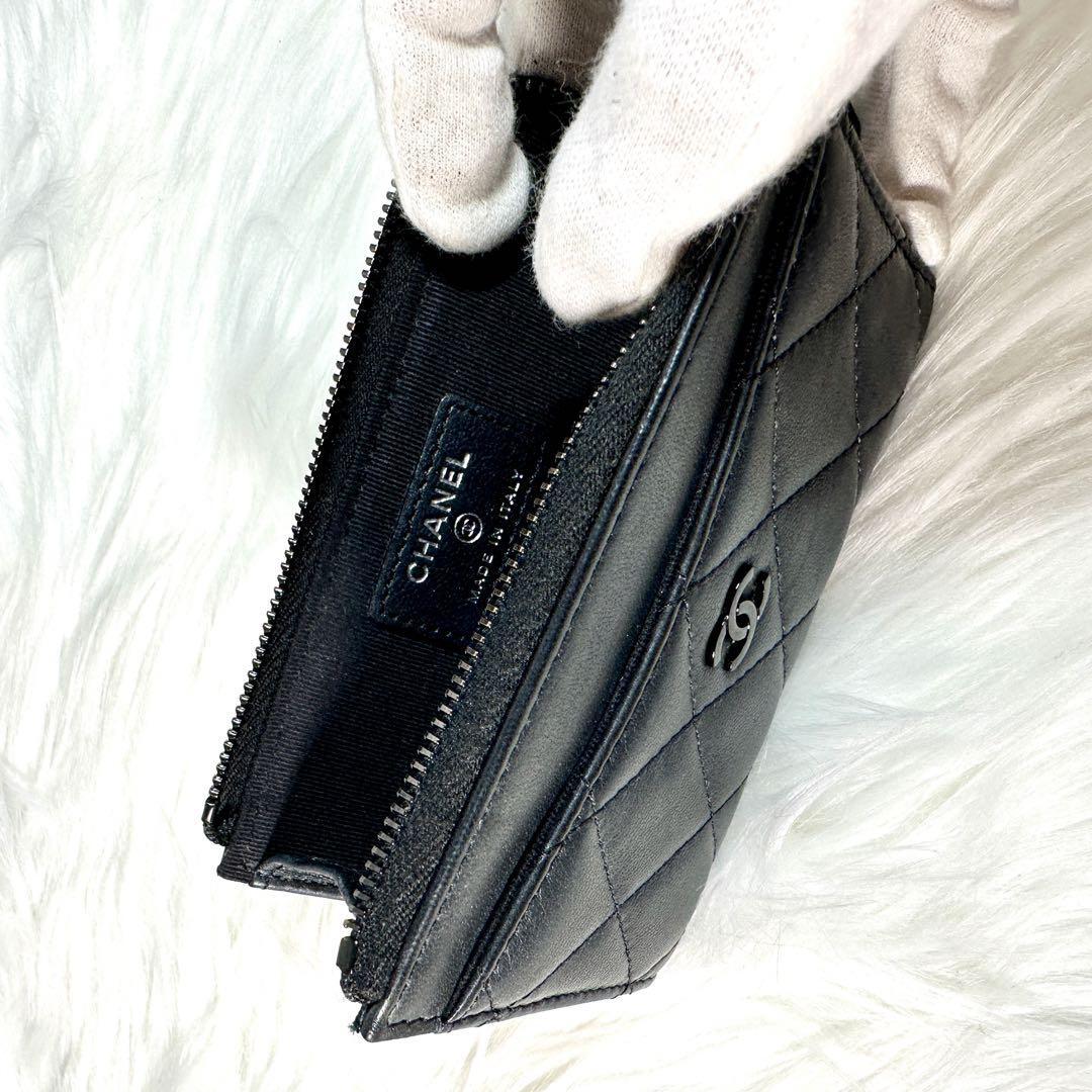 美品 CHANEL フラグメントケース ソーブラック マトラッセ 美品 CHANEL フラグメントケース ソーブラック マトラッセ