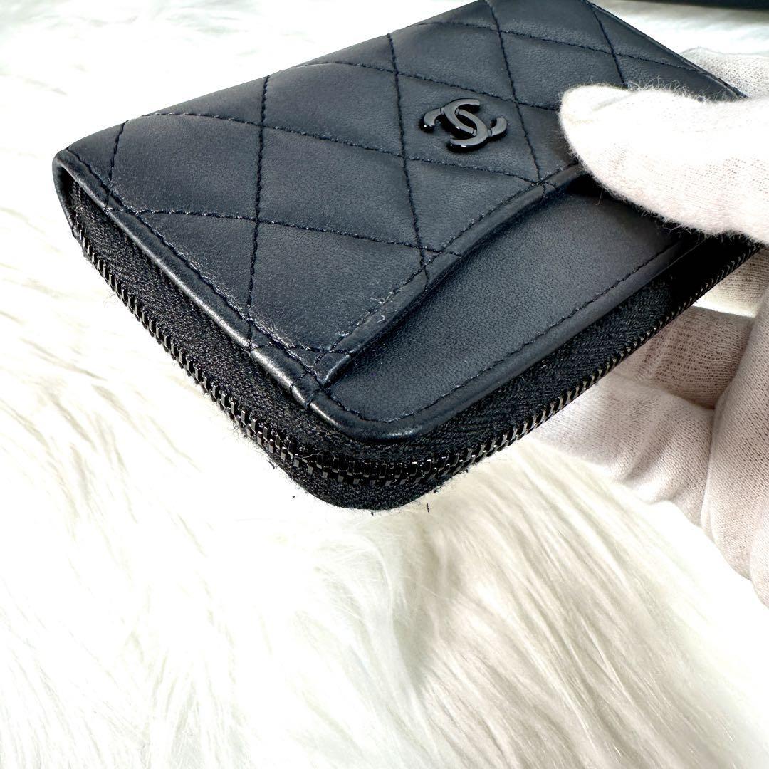 美品 CHANEL フラグメントケース ソーブラック マトラッセ 美品 CHANEL フラグメントケース ソーブラック マトラッセ