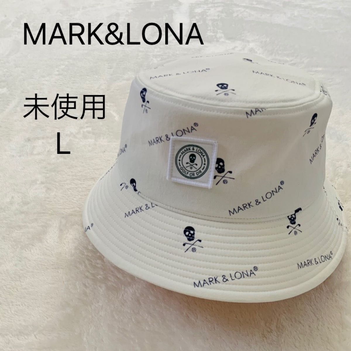 【新品】MARK&LONA ホワイト バケットハット【XL】 新品】MARK&LONA ホワイト バケットハット【XL】