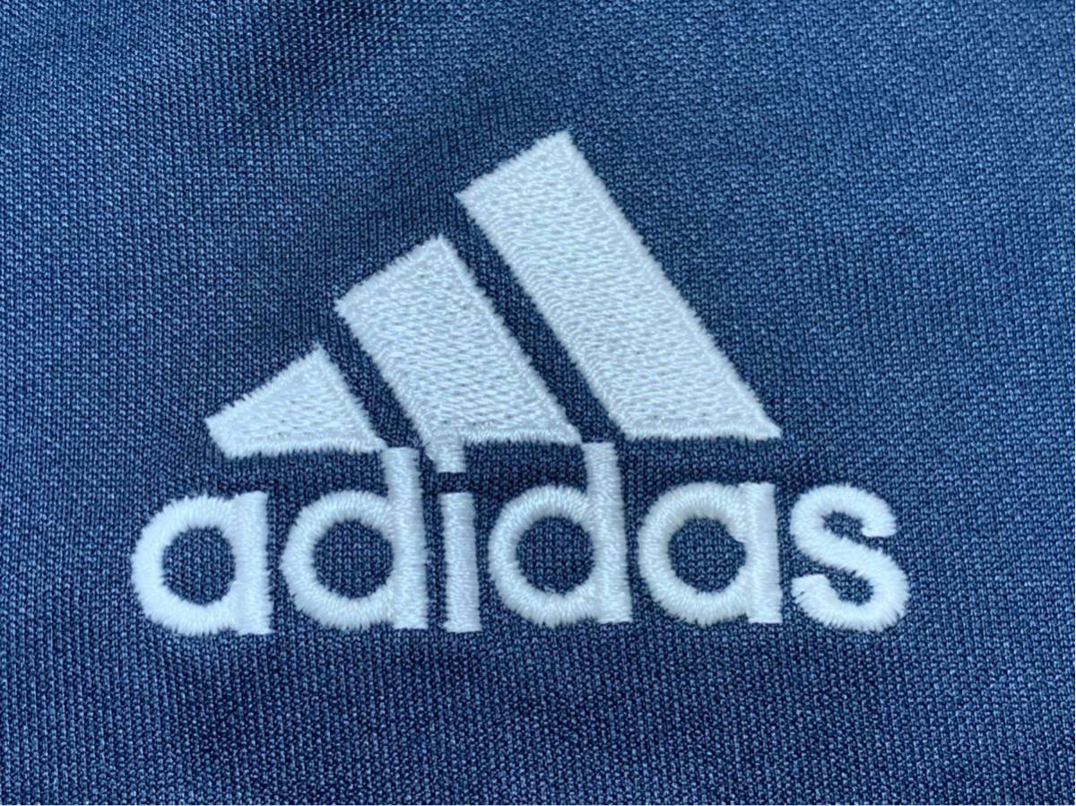 c917 adidas■アディダス ラグラン 半袖Tシャツ 三本線■黒×青×白ライン サイズL■ゆうパケお手軽210ゆうパックお手軽60レタパ510