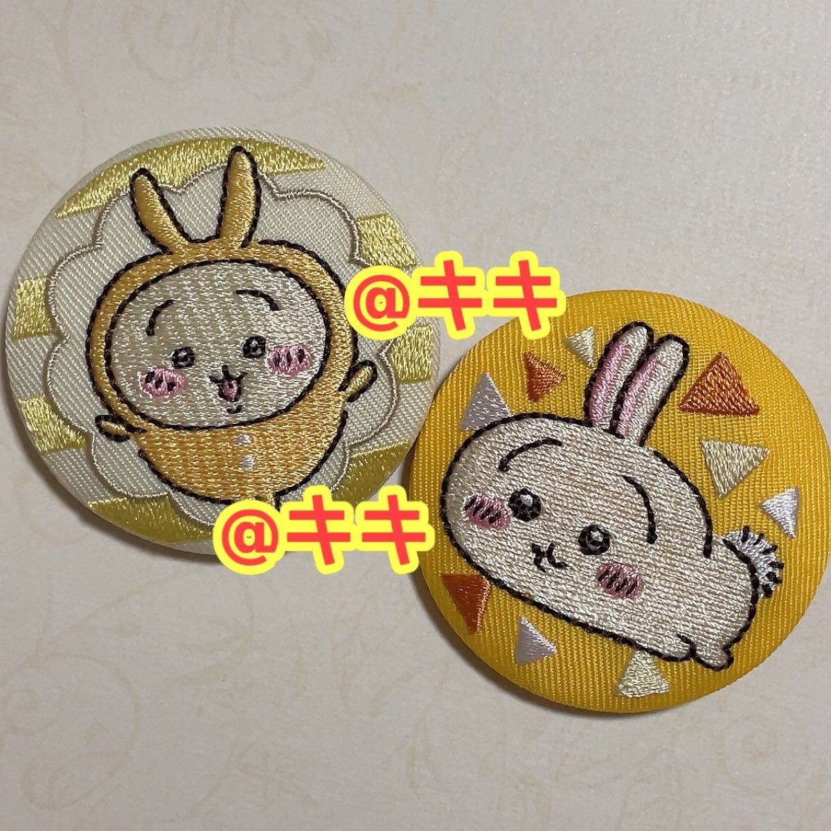 2個セット】ちいかわ 刺繍缶バッジ Biscuit うさぎ|Yahoo 2個セット】ちいかわ 刺繍缶バッジ Biscuit うさぎ|Yahoo