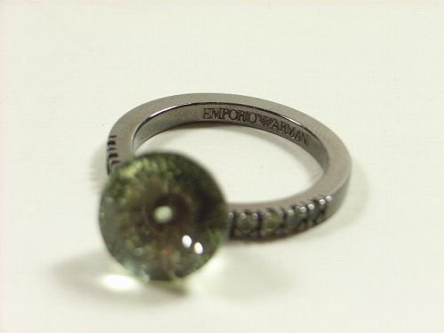 EMPORIO ARMANI エンポリオアルマーニレディース女性用ストーンリング指輪（グリーン）13号_画像3