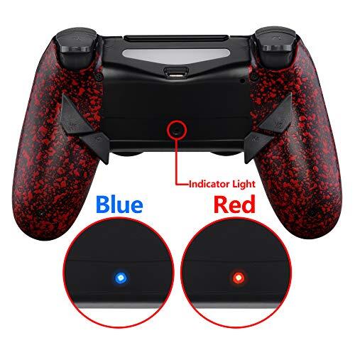 PS4 コントローラー用 リマッピング機能＆背面ボタン付きバックシェル テクスチャードレッド【適合型式 CUH-ZCT2(JDM-040/050/055)】