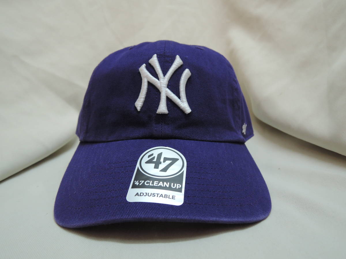 ☆ 47BRAND Yankees CLEAN UP Purple 限定人気商品 パープル キャップ ヤンキース　送料￥300～ 値下げしました！_画像2