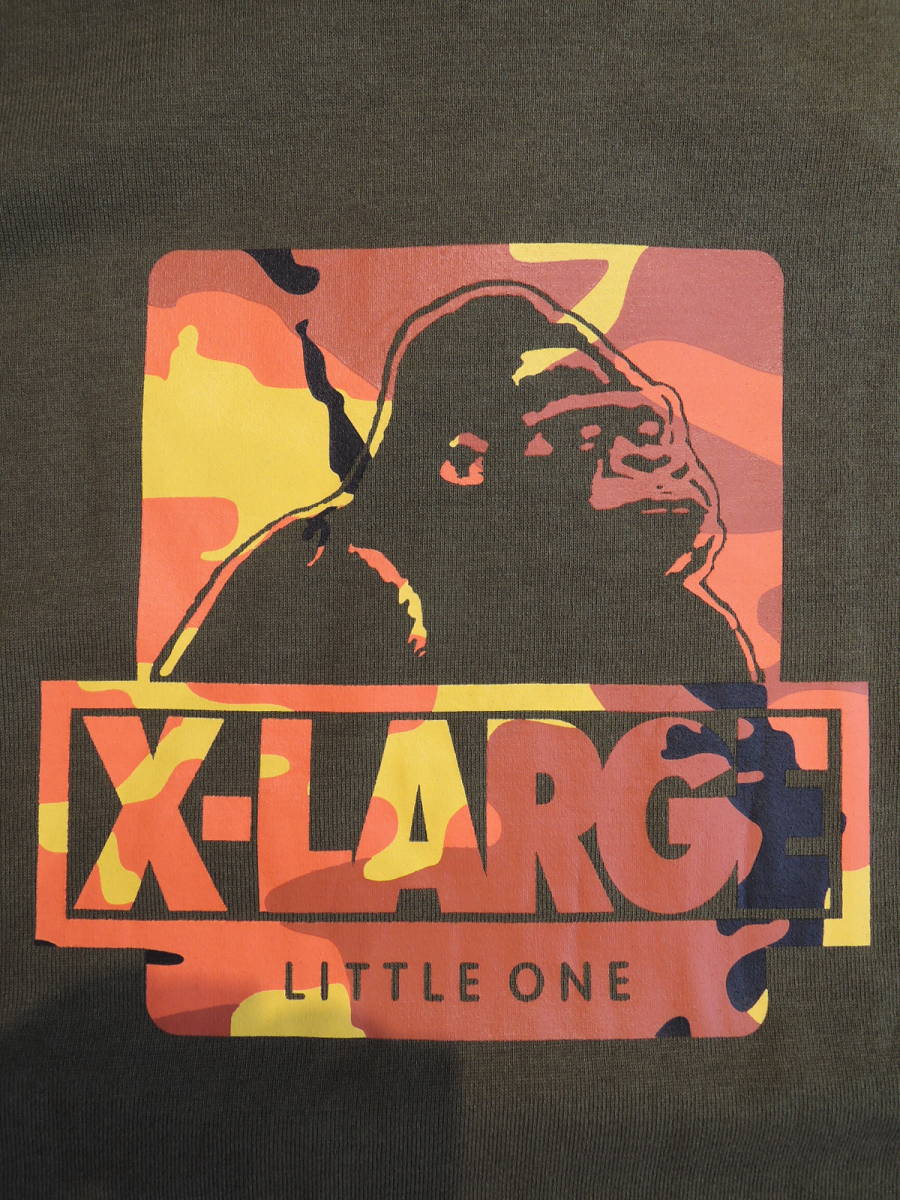  X-LARGE エクストララージ XLARGE Kids 迷彩柄 OG７分ソデ Tシャツ カーキ 140サイズ 最新人気 送料込　値下げしました！_画像2