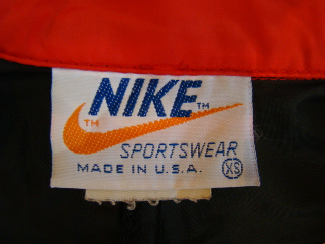 70s USA製 NIKE ハーフジップ プルオーバー ナイロン ジャケット XS レッド ブラック ナイキ ヴィンテージ_画像5