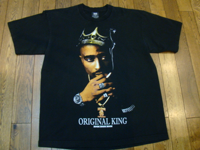 美品 2PAC Original King Tシャツ XL ブラック raptee hiphop 2パック ヒップホップ ミュージック / beastie boys RUN DMC NWA kanye_画像1
