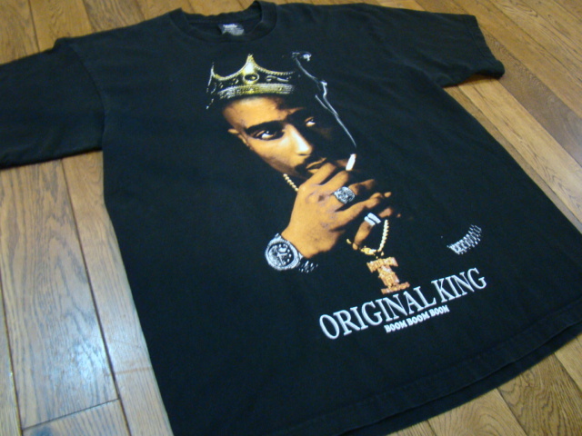 美品 2PAC Original King Tシャツ XL ブラック raptee hiphop 2パック ヒップホップ ミュージック / beastie boys RUN DMC NWA kanye_画像2