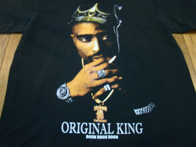 美品 2PAC Original King Tシャツ XL ブラック raptee hiphop 2パック ヒップホップ ミュージック / beastie boys RUN DMC NWA kanye_画像3