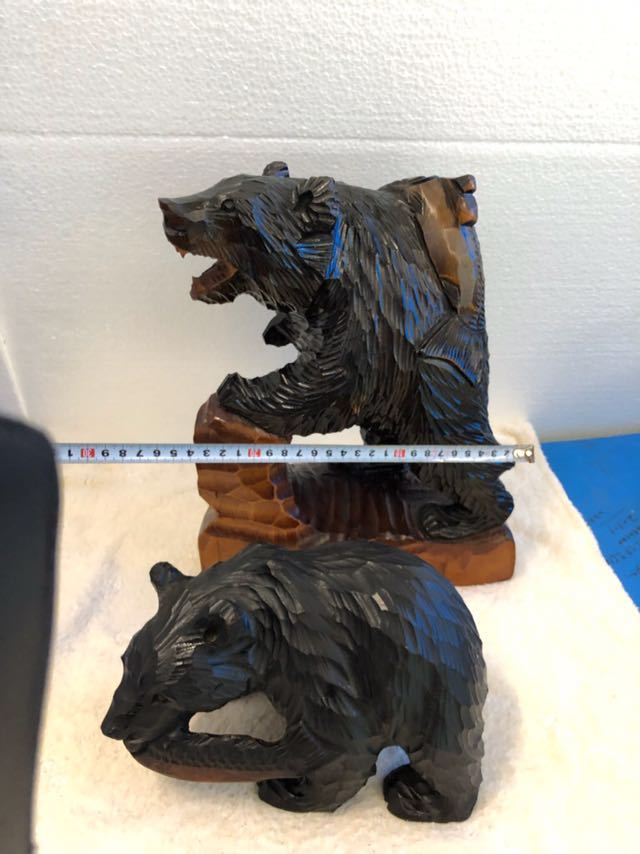 木彫りの熊 アイヌコタン アイヌ工芸品 置物_画像9