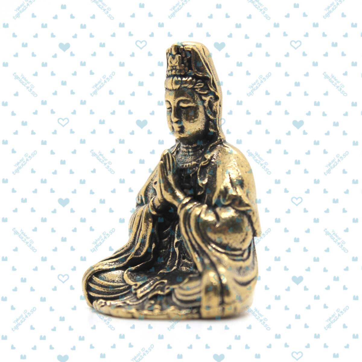 49g 観音菩薩 宝冠 合掌 仏像 仏様 印相 仏教 開運 金運 置物 49g 観音菩薩 宝冠 合掌 仏像 仏様 印相 仏教 開運 金運 置物