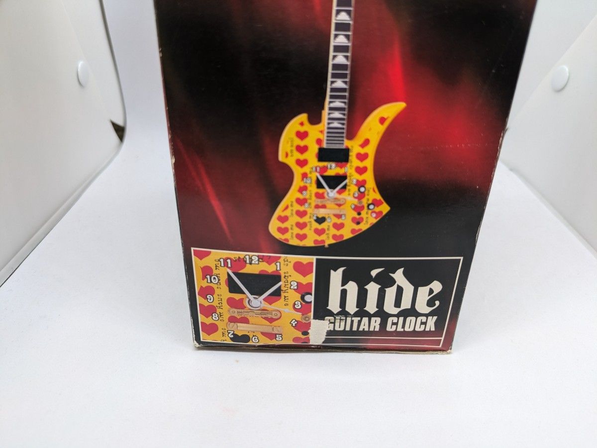 hide ウォールクロック イエローハート 2個セット 壁掛け時計 動作確認済み hide ウォールクロック 時計 壁掛け時計 イエローハート サイケ