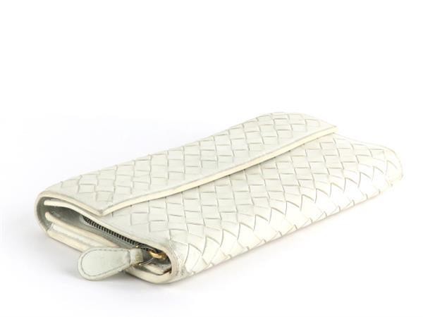 BOTTEGA VENETA(ボッテガ・ヴェネタ) イントレチャート 本革 二つ折り長財布 843990AB3358C04の画像3