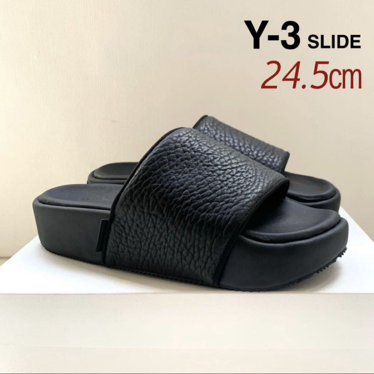 新品 Y-3 SLIDE ヨウジヤマモト 厚底 レザー スライド サンダル 新品 Y-3 SLIDE ヨウジヤマモト 厚底 レザー スライド サンダル